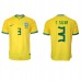 Brasilia Thiago Silva #3 Kopio Koti Pelipaita MM-kisat 2022 Lyhyet Hihat